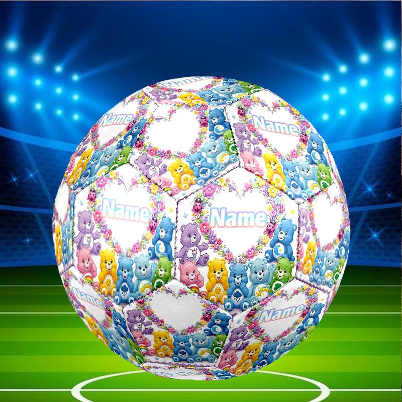 Custom Name Personalized Care Bears Print Size 5 Soccer Ball Training & Match Football, for Team, Kicking, Gift for Football