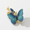 Embroidery Fabric Butterfly Brooch High-End Niche High-End Pin Pearl Corsage Women'S Clothing Accessories