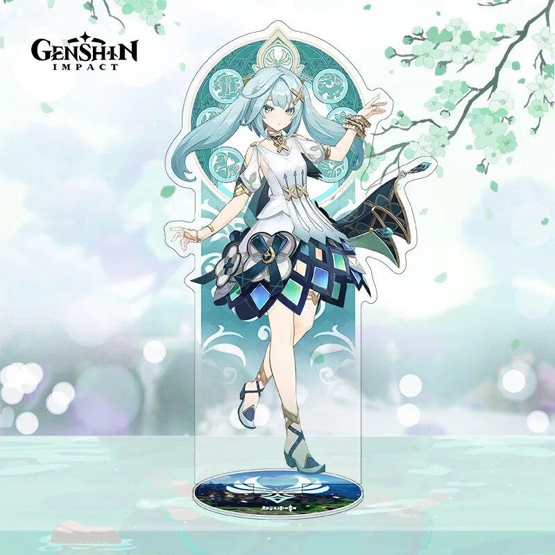 Аниме Genshin Impact, новые игровые фигурки Neuvillette Wriothesley Furina, акриловая стоячая модель знака, изысканный декор для стола, реквизит