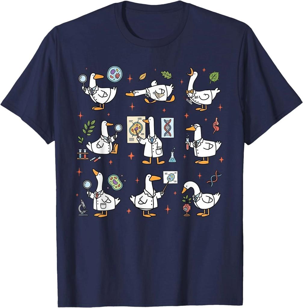 Cute Silly Goose Biologist Science Genetics Biology Teacher T-Shirt