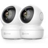 EZVIZ C6N 2 Pack Caméra Surveillance WiFi Intérieure 1080p,Caméra Bébé Pan/Tilt À 360°,Vision Nocturne Intelligente Avec Smart IR