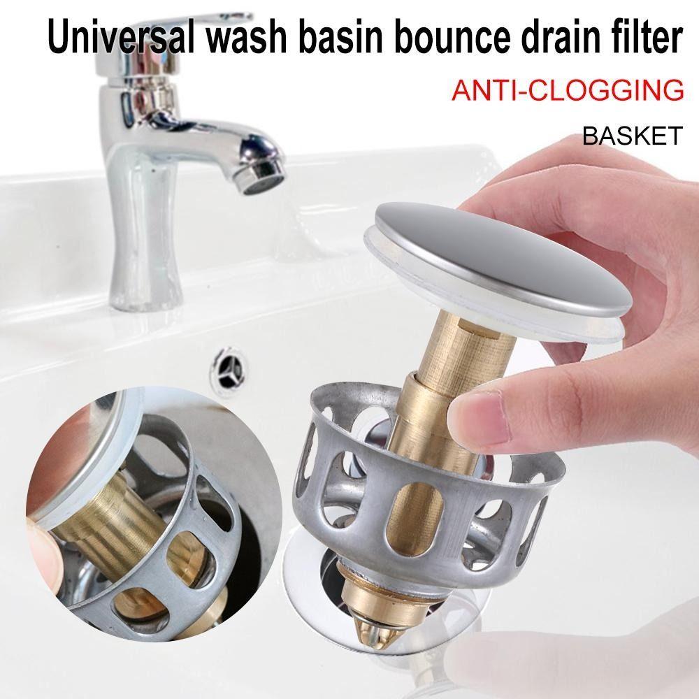 2Pcs Pop-up Type Basin Drain Filter Shower System Bounce Core  for Bathroom Sink