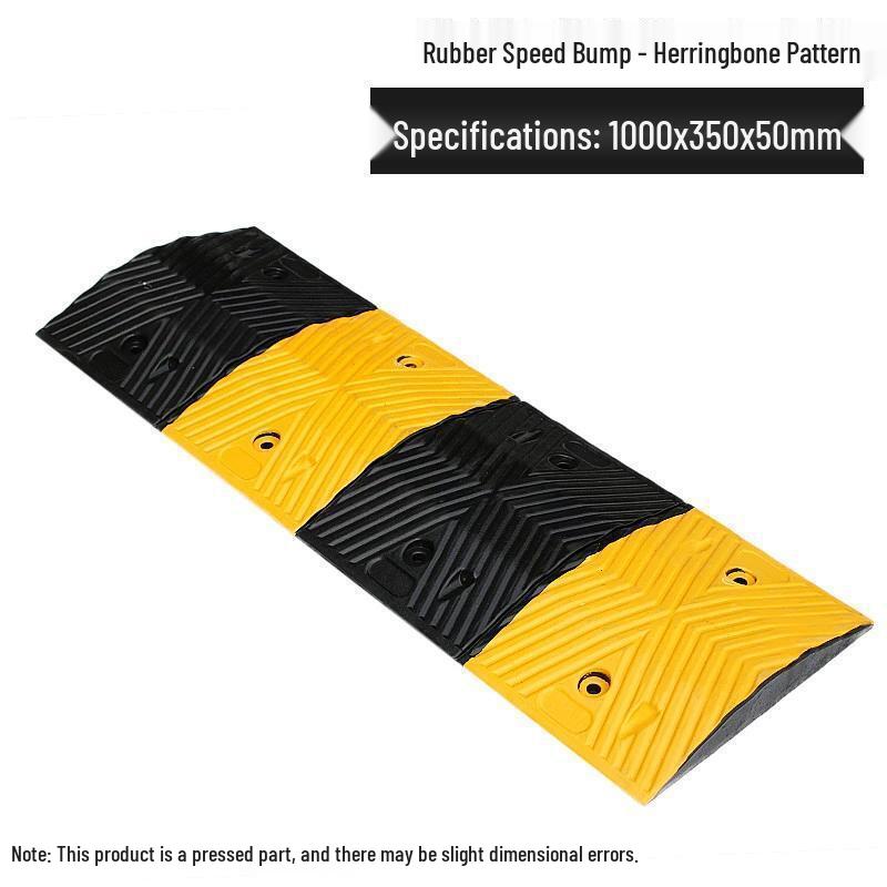 Thickened Rubber Speed Bump for Community and Garage Entrances
