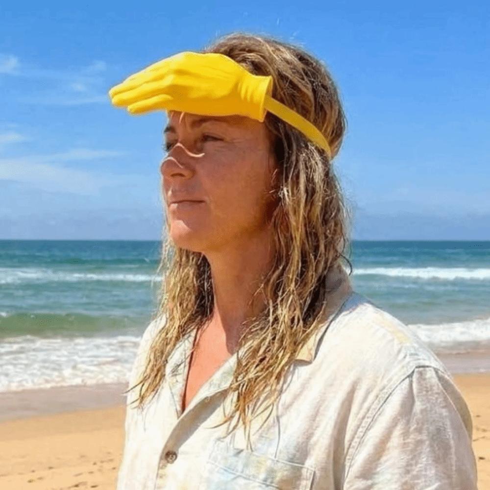 UV Protection Palm Shaped Sun Hat Adjustable Sun Protection Cap Hand Shaped Visor Beach Party