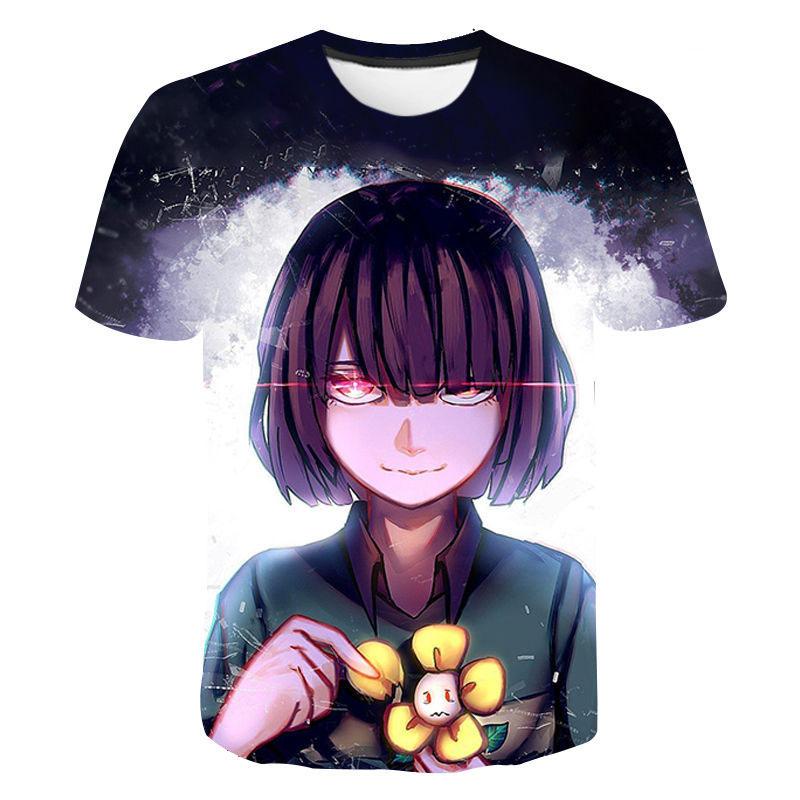 Футболки Undertale Sans Игра 3D Печать Летняя Детская Харадзюку Футболка Оверсайз Унисекс Мода Свободная Детская Одежда для Мальчиков