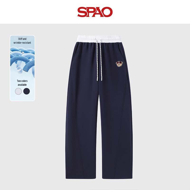 SPAO Women's Color Block Curved Blade Wide Leg Pants