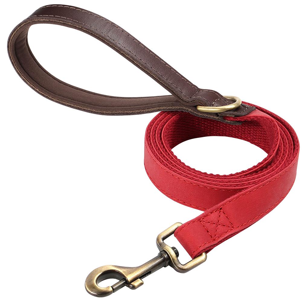 PU Leather Dog Leash 4.5ft Dog Leash Durable Pet Walking Lead Rope With Soft Touch Handle Strong For Small Medium Large Dogs Pug