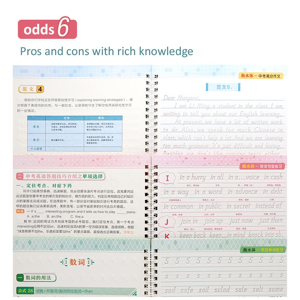 Practice Magic Copy Books 3D Groove English Copybook Learning for Children Junior Students Handwriting 1 Book With 6 Refills
