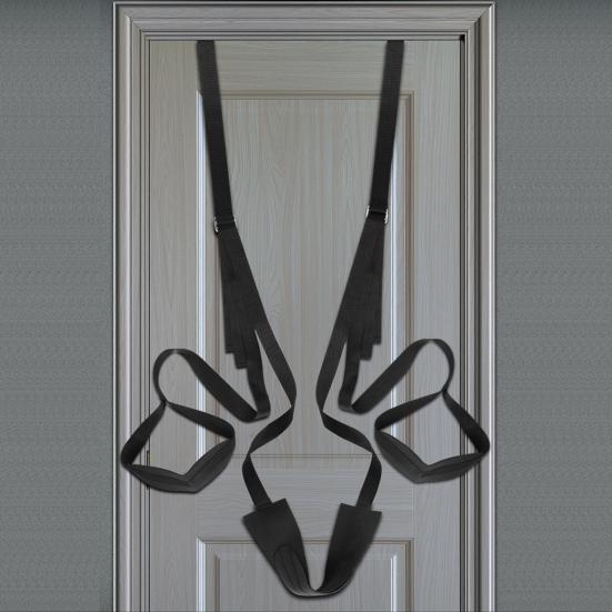 Дверные висячие секс-качели Бондаж Раб Мягкая искусственная кожа Регулируемые ремни Большая несущая способность Секс-слинги Наручники Ограничители ног Расширитель Секс-игрушки для взрослых