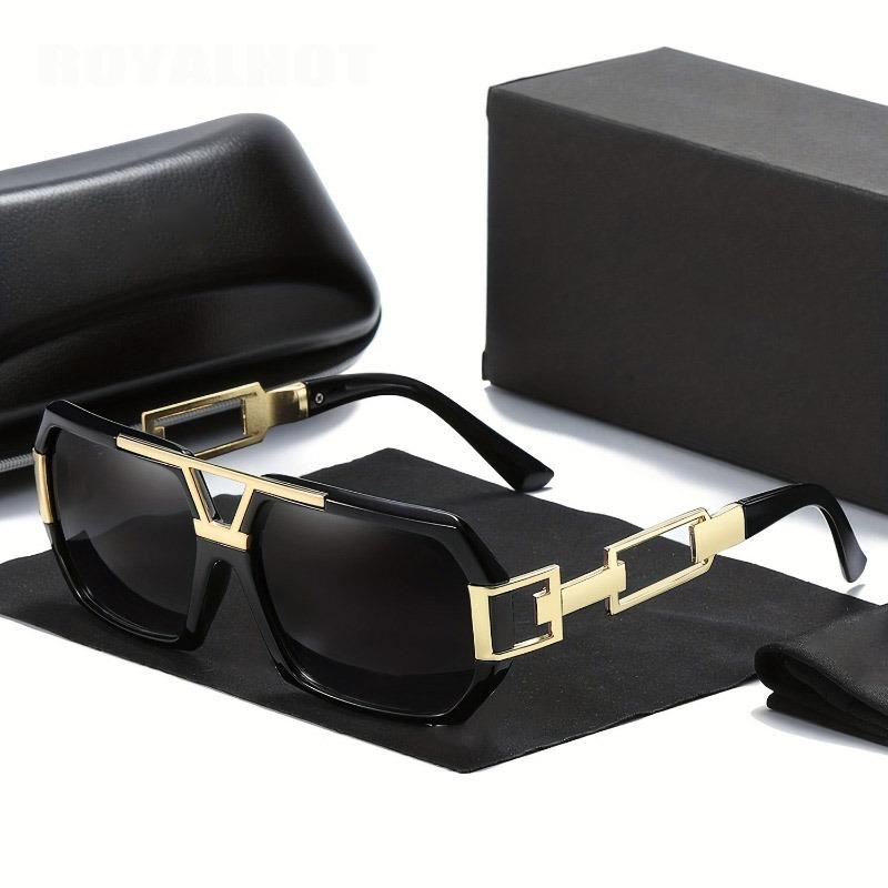 Неполяризованные ретро большие солнцезащитные очки для мужчин и женщин квадратная оправа солнцезащитные очки унисекс мода для спорта на открытом воздухе очки для вождения