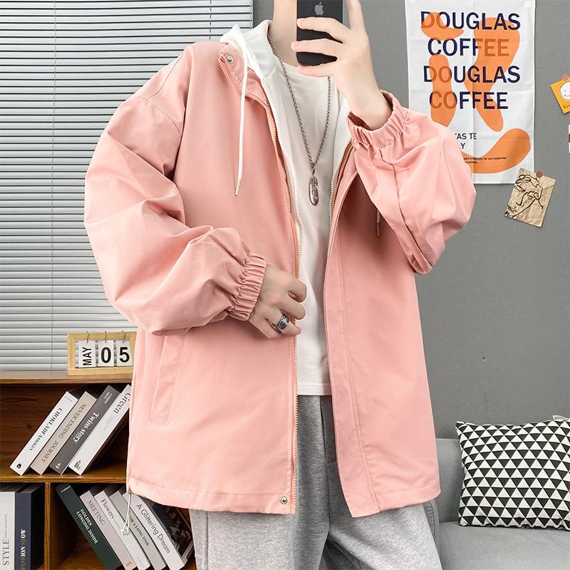 Осенняя свободная куртка большого размера из двух частей, мужская, в стиле Гонконга, студенческая, повседневная, универсальная, модная, трендовая, верхняя часть