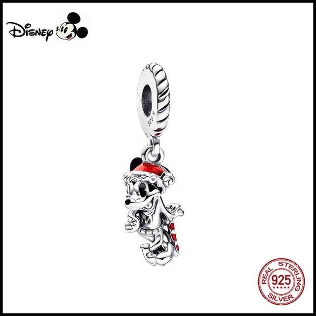 DIY Bead 925 Silver Mickey Charm Bracelet Necklace Jewelry Gift for Party