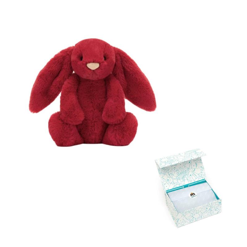 Jellycat Коллекция Зайчиков Supreme Bashful Skye Зайчик Куклы Плюшевая Кукла 31см/51см Высота в Сидячей Позе