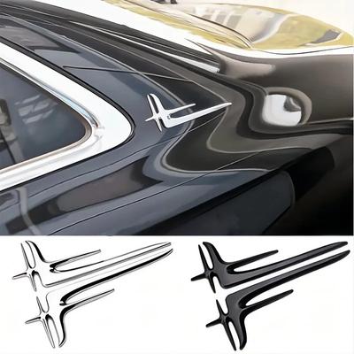 1 пара 3D ABS черный серебристый автомобиль боковое крыло эмблема значок наклейки наклейки для C200L E260L E300L E350L аксессуары