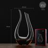 Glass U Shape Classic Decanter, Crystal Glass Home Bar 1.5L Lead-free Crystal Glass, Hand-blown Red Wine Decanters Carafe