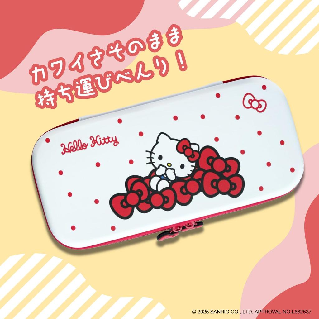 Allone EVA Color Case for Gaming Sanrio Characters 2 Hello Kitty x 4 x 30cm Compatible with Switch 2 Convenient to Carry Protects Against Scratches
