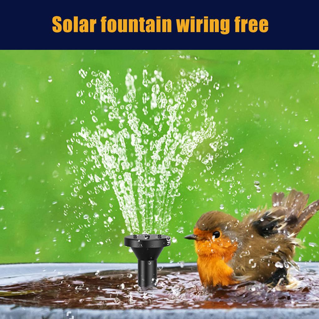 6.5W Solar Panel with Multiple Fountain Modes, Strong Water , Pond Pump for Garden, Pool, Yard