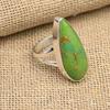 Green Copper Turquoise Gemstone Handmade Jewelry 925 Sterling Silver Ring For Wedding Gift