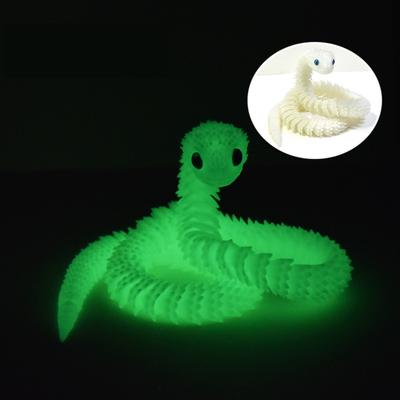 Yousheng 3D Змея Орнамент Модель животного Реалистичный вид Светящийся эффект Креативная Смешная 3D-печатная игрушка-змея с гибкими суставами
