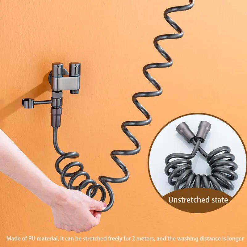 Угловой клапан из цинкового сплава для настенного крепления на унитаз и биде, набор для очистки воды, распылитель для ванной комнаты и туалета, аксессуары