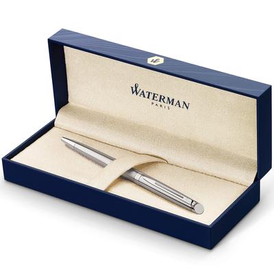 Шариковая ручка Waterman Official Metropolitan, люксовый бренд, подарочная, Essential, нержавеющая сталь, CT S0920460, на масляной основе