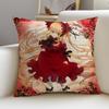 Anime RRozen MaidenS Cushion Cover Breathable and skinfriendly linen pillowcase square removable and washable cushion