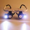 2XLED увеличительное стекло для ремонта ювелирных изделий с креплением на голову, регулируемая увеличительная головка, очки с лупой 8X 15X 23X