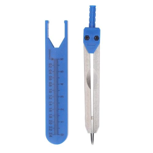 Stainless Steel ECG Caliper with Clear Graduations, High-Precision Nursing Measurement Tool (Blue)