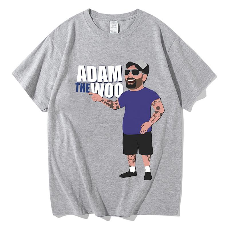 Adam the woo TShirt Hip Hop Pure Cotton Fashion TShirt Short Sleeve Vintage Tshirt Beach Cotton Breathable Oversize Tops Tees