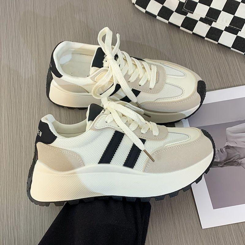 Women's Shoes 2025 New Fashion Versatile Board Shoes Platform Heightening Simple Forrest Gump Shoes Internet Celebrity Explosion Casual Sports Shoes