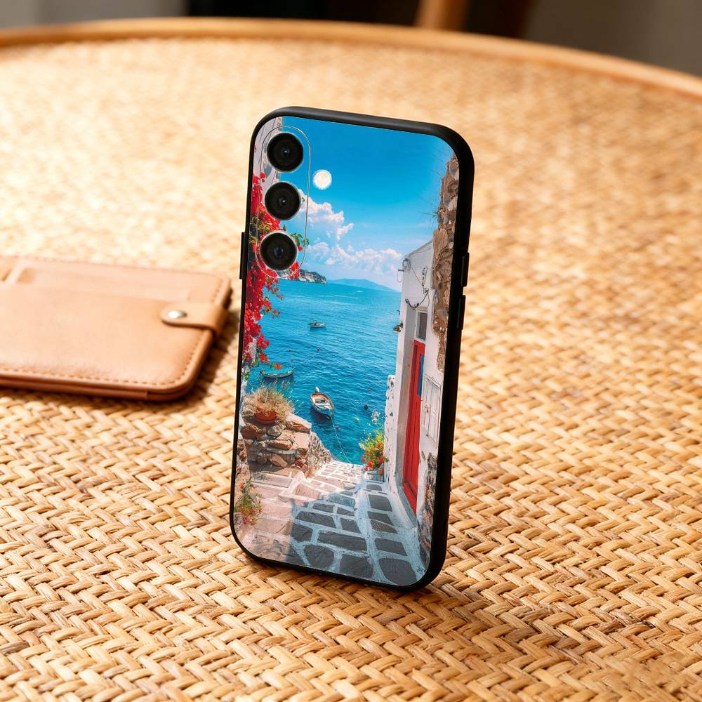 Чехол для телефона «Закат И Морской Пейзаж» Для Samsung A73,72,71,A52,51,40,41,A22,A32,31,A13, Мягкий Черный Корпус