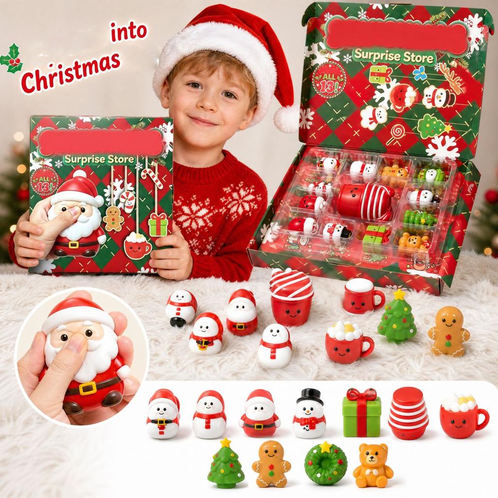 3D Christmas Toy, 13 Pcs Hand Toy for Kids