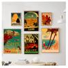 Canvas Painting Vintage Wall Pictures Kraft Posters Coated Wall Stickers Home Decoration Gift Air Train Travel To Africa Egypt