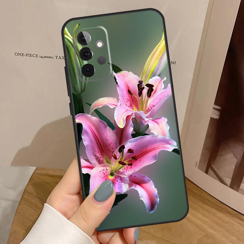 Цветная Цветочная Лилия Чехол Для Samsung Galaxy A15 A25 A35 A55 A52 A32 A12 A14 A34 A54 A51 A71 A53 A13 A33 Case