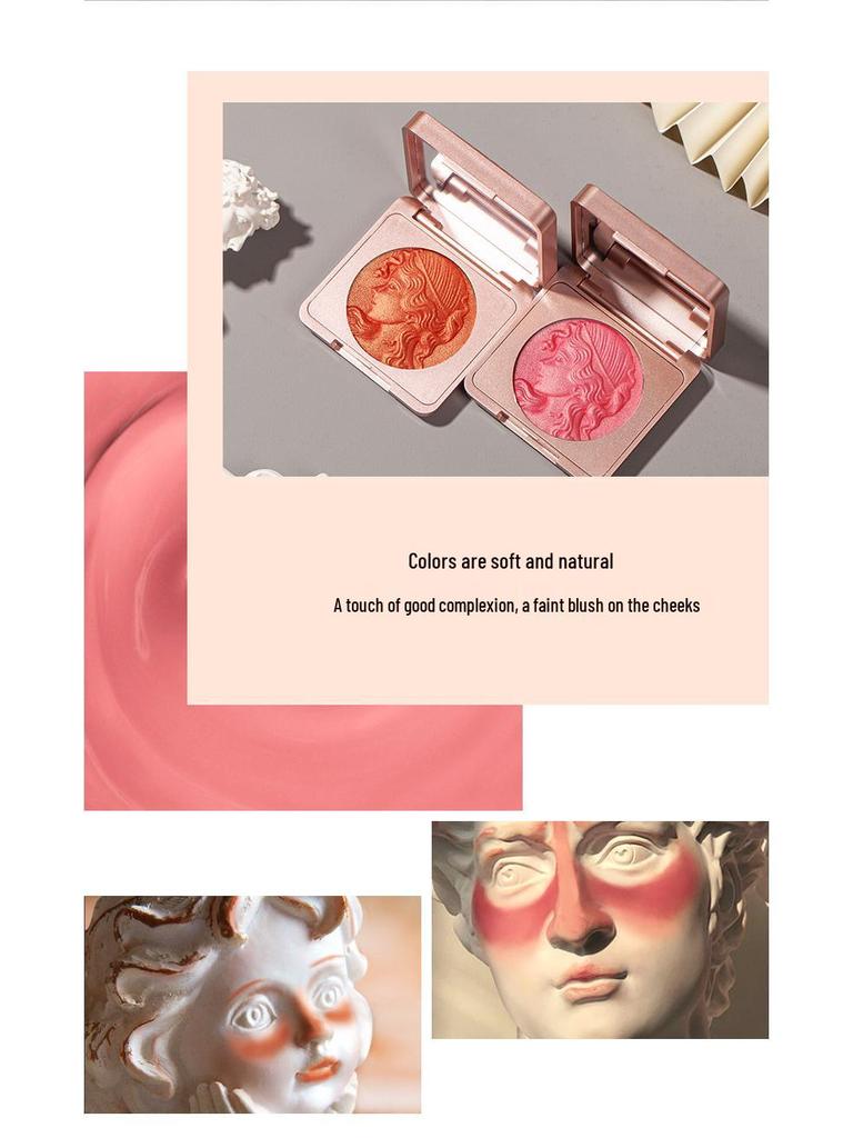 Палитра румян CDE Lively Nude Shimmer для контуринга и хайлайтинга