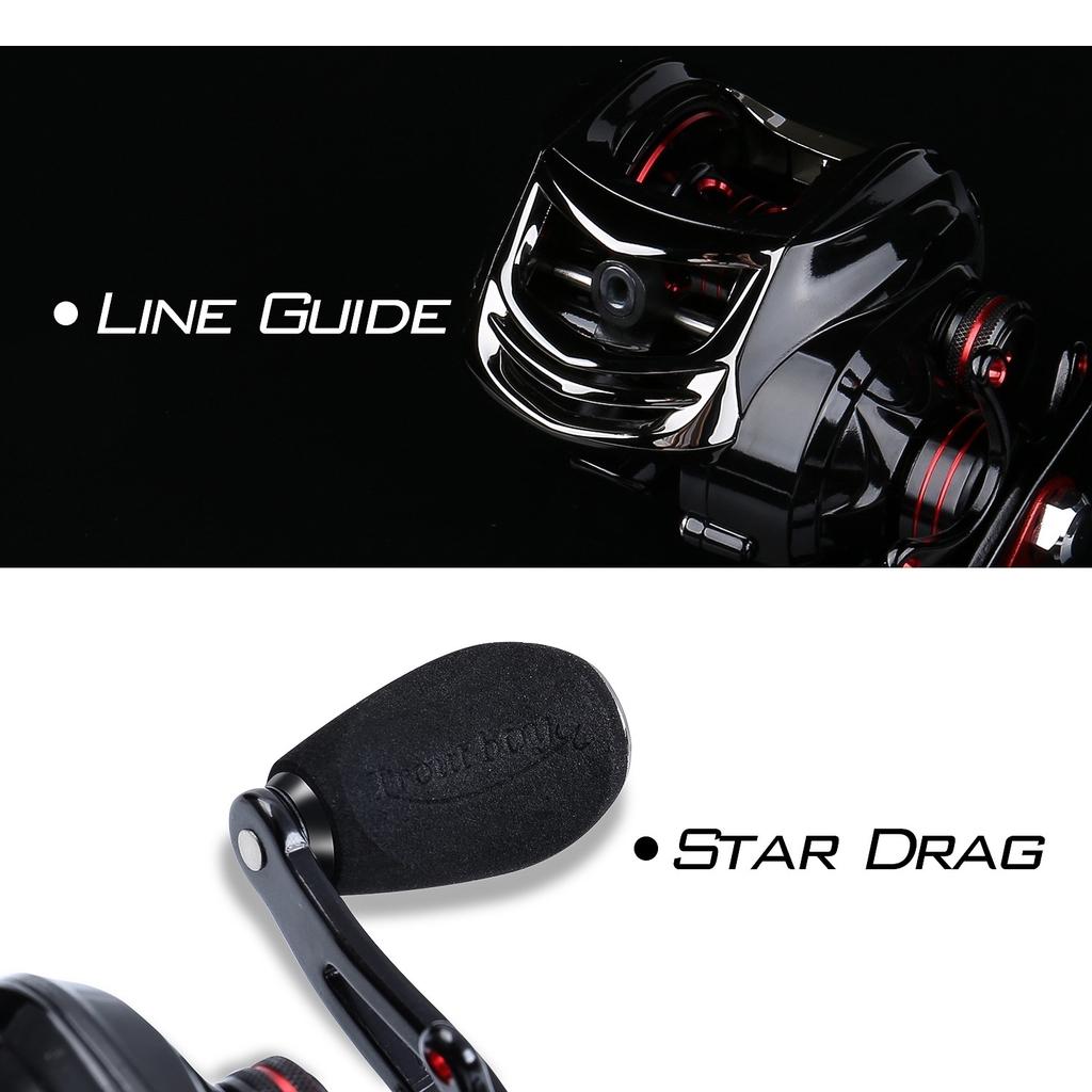 Рыболовная катушка Рыболовная катушка для литья наживки Суперлегкая конструкция Точно обработанная латунная шестерня