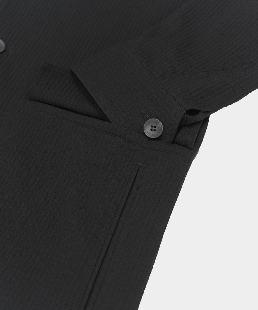 Birbante Slick Stand Collar Jacket - Black