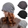 Winter Men Knitted Hat Stretchy Single Layer Solid Color Ear Protection