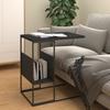 Side Table, Black, 55x36x59.5 Cm, Wood-based Material