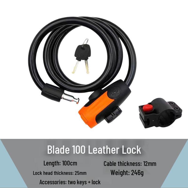Anti-Theft Steel Cable Bike Lock – Mountain & Fixed Gear Cycling Accessory