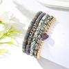 5 Pcs Bohemian Bracelets Polymer Clay Multi-layer Stacking Heart Beads Contrast Color