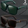 2 ШТ. Поляризованные Солнцезащитные Очки Дизайнерские Винтажные Солнцезащитные Очки Мужские Модные Водительские Солнцезащитные Очки Очки