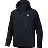Water Shell Earth Shell Windproof Hooded Jacket Unisex Jacket Black 972437601-5