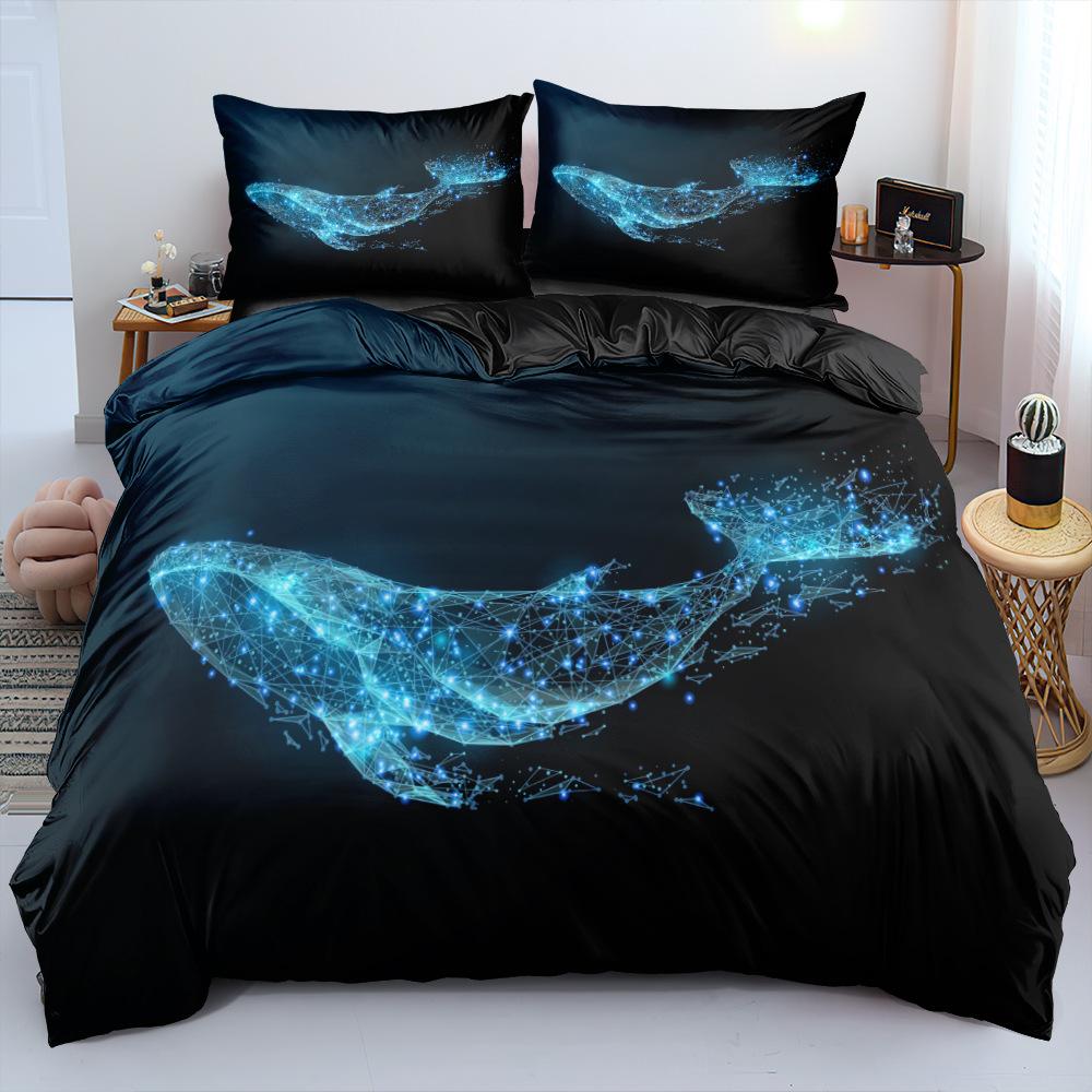 3D Dolphin Bedding Set Marine Animal Down Duvet Cover Pillowcase 2/3pc Birthday Gift King Queen Bed Cover Home Textile