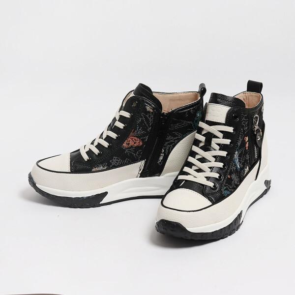 Цветы по бокам Converse Comfort Cushion Противоскользящие Увеличивающие рост Кроссовки P S78