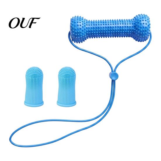 Pet Breath Freshener Toys Silicone Dog Dental Chew Toy, Easy Teeth Oral Care Brushing Aid, Rear Molar Cleaning Anti-bacterial Texture Mouth Opener for