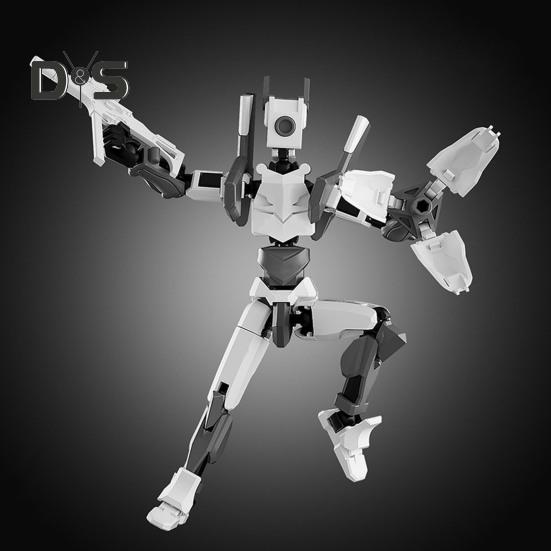 Робот Фигурка с Аксессуарами Подвижные Суставы Модель Робота Игрушка Шарнирная Фигурка Манекен Украшение для Дома и Офиса Орнамент