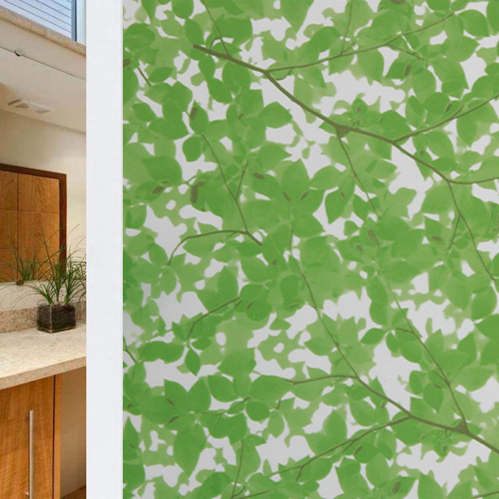 Window Privacy Film Glass Window Film Removable Vinyl Door Window Coverings UV Blocking Self Non Adhesive Sticker for Home Decor