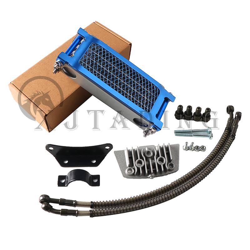 Мотоциклетный масляный радиатор, комплект масляного радиатора для Honda Monkey Yamaha Kawasaki 50cc-140cc Pit Dirt Bike Scooter Moped Enduro Motocross