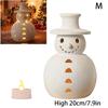 Терракотовая фигурка снеговика со светом, винтажного цвета, рождественское настольное украшение, центральный элемент для дома, офиса, праздника, Рождества